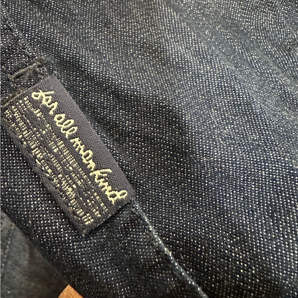 Seven For All Mankind Long- Sleeve Zip Front Denim Dress Size Large - Picture 6 of 15